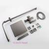 Bathroom High Pressure Rain Shower System 12" Large Shower Head Rainfall Mixer Stainless Steel Shower Set