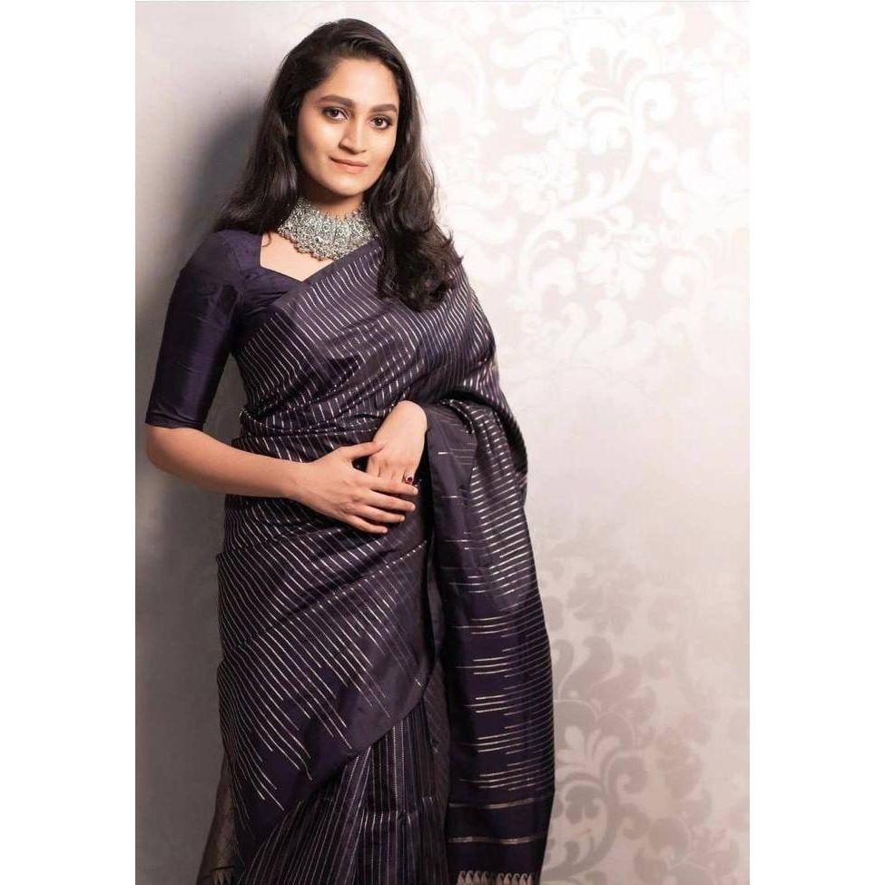 New Launch Royal Soft Lichi Silk Saree – Rich Pallu Jacquard Elegance