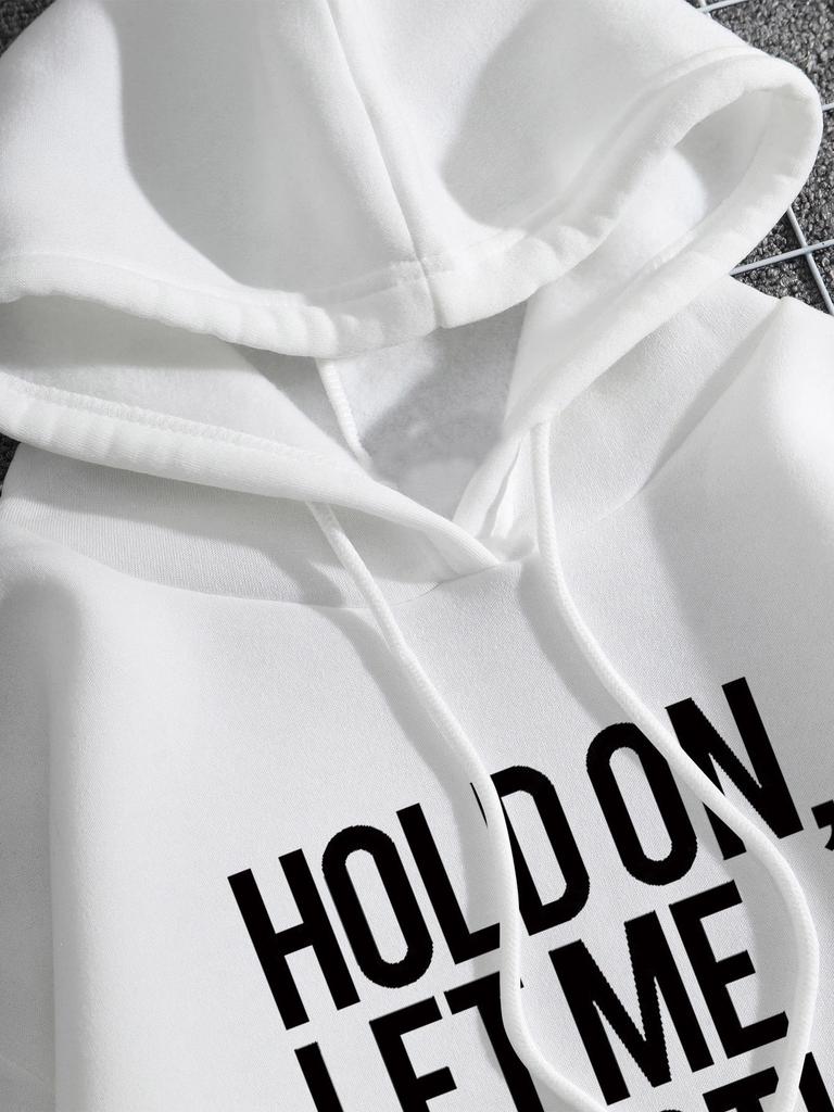 Hold On Let Me Overthink This Printing Women Hoodies Harajuku Crewneck Hoodie Fashion Casual Hoody Autumn Comfortable Clothes