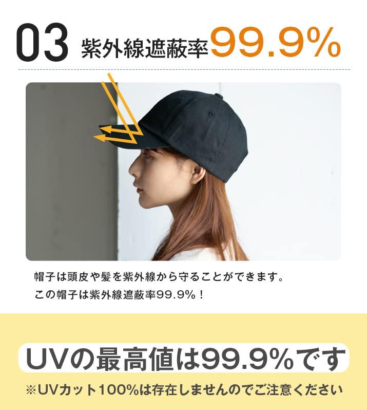 [14+ ICHIYON PLUS] Cap for Women, Deep Hat, UV Protection, SpringSummer, Washable, Large Size, Height 12cm, 100% Cotton, Size Adjustable 