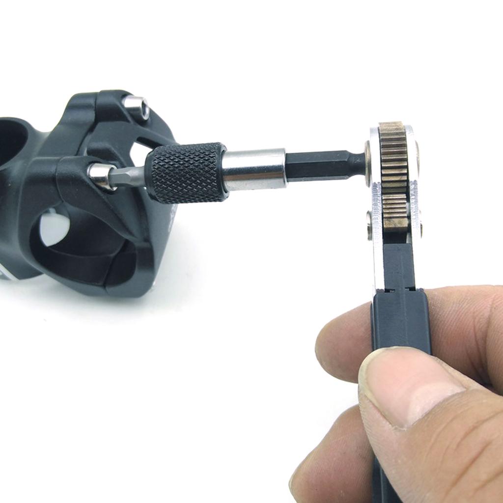Mountain Bike Ratchet Wrench Set Bicycle Spanner Repair Tool with Allen Key Hex Torx Wrench Bit