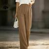 Women's Fashion Casual Solid Color Print High Waist Trousers Pants & Capris
