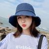 Foldable Raw Edge Fisherman Hat Simple Sun Protection Cap Versatile Thin Bucket Hat  Spring