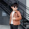 Fashion Boys Bombmer Soft Windproof Leather Motor Jacket For Kids Teens Winer Coat Children's Outfit Clothes