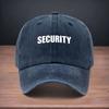 Printed SECURITY Pattern Baseball Cap for Easy Travel, Versatile Soft Top Design for All Seasons, Adjustable Curved Brim Hat