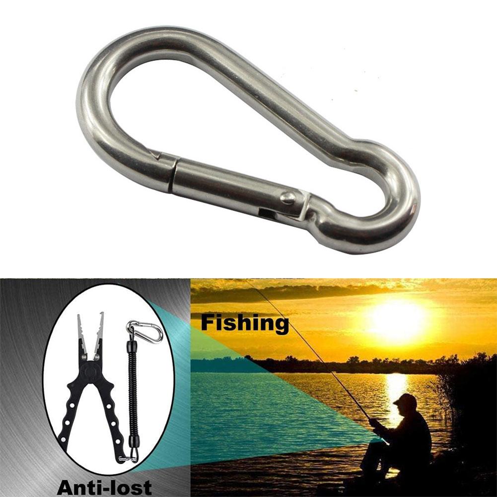 10 Peças Mosquetões 2,4" Pequenos Grampos de Pressão Fivela de Link para Chaveiro Mosquetões de Travamento Links Rápidos para Corrente Clips de Aço Inoxidável 304