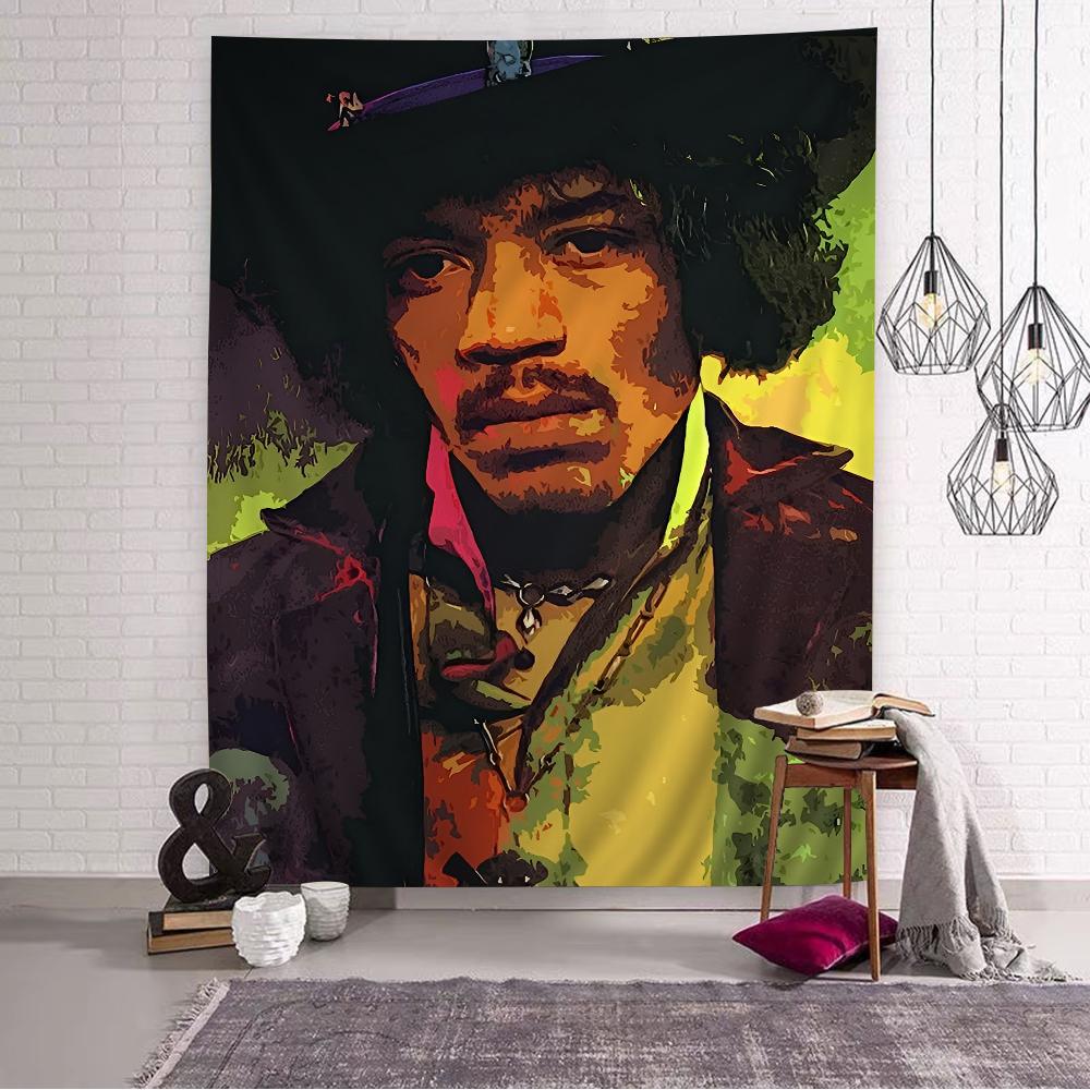 Jimi Hendrix DIY Wall Tapestry Hippie Flower Wall Carpets Dorm Decor Wall Art Decor