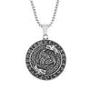 Accessories European and American Retro Titanium Steel Necklace Stainless Steel Viking Jiaolong Odin Rune Pendant