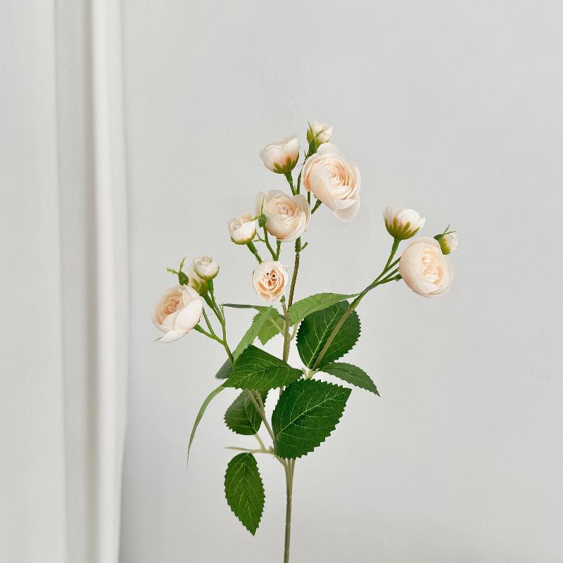 12 Heads Artificial Tea Rose Bouquet Realistic Fake Flower Multi Color For Home Wedding Hotel Photography Decoration