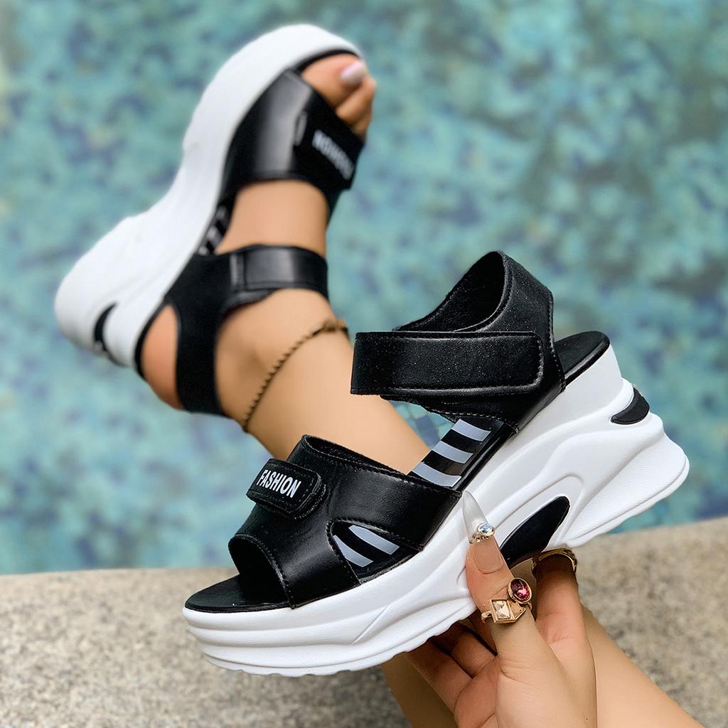 Fashion Chunky Platform Sandals for Women Summer New Thick Bottom Sports Sandals Woman Plus Size 42 Fashion Wedge Heel Sandalias Mujer