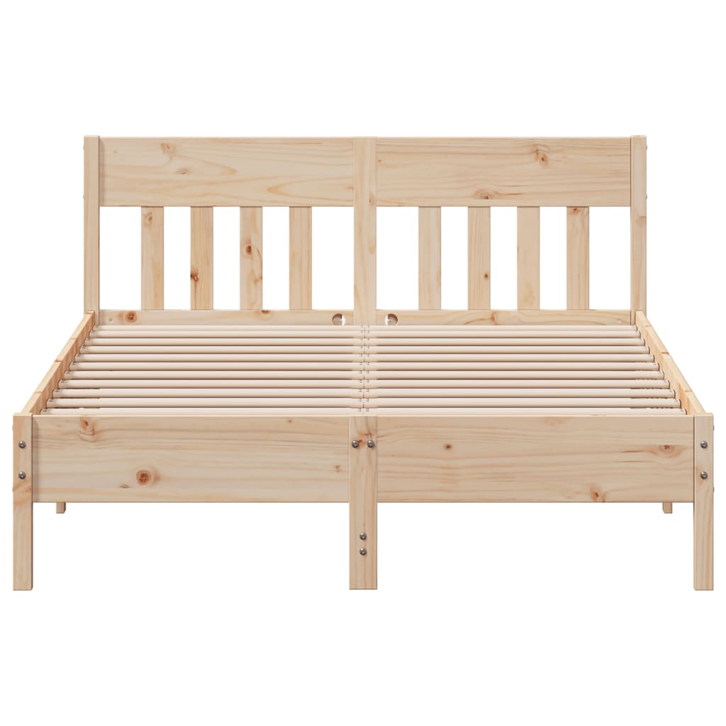 Vidaxl Bed Frame Without Mattress, 160X200 Cm, Solid Pine Wood