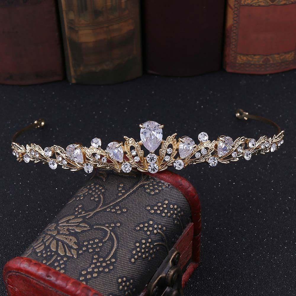 Rhinestone Luxury Beads Crown Wedding Headdress Birthday Crown Headpiece Birthday