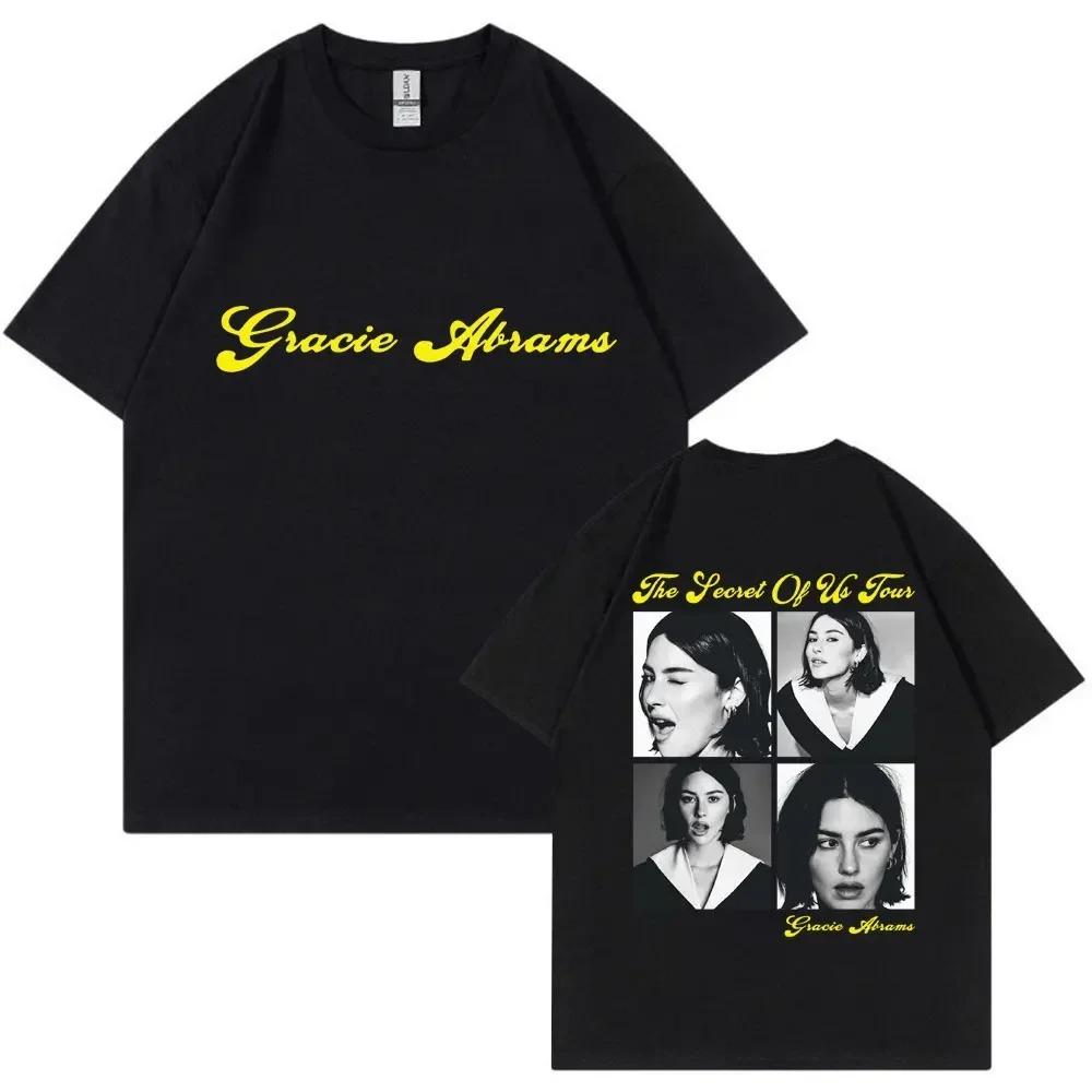 Gracie Abrams The Secret of Us Graphic T-Shirt Summer High Quality 100% Cotton T-Shirt Vintage Casual Loose Street Men's T-Shirt