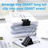 OWLKELA 2.4 inch Extra Jumbo Binder Clips 4 Pcs, Large Paper Clip, Big Paper Clamps, Binder Clips Large Size for Home, School and Office Supplies