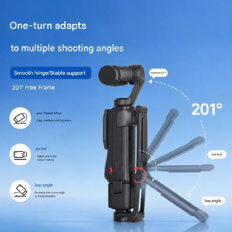 Camera Mount Stand for Pocket 3, Foldable Magnetic Support with Desk Base and Top Screw Point for Travel and Angle Control Daily Use