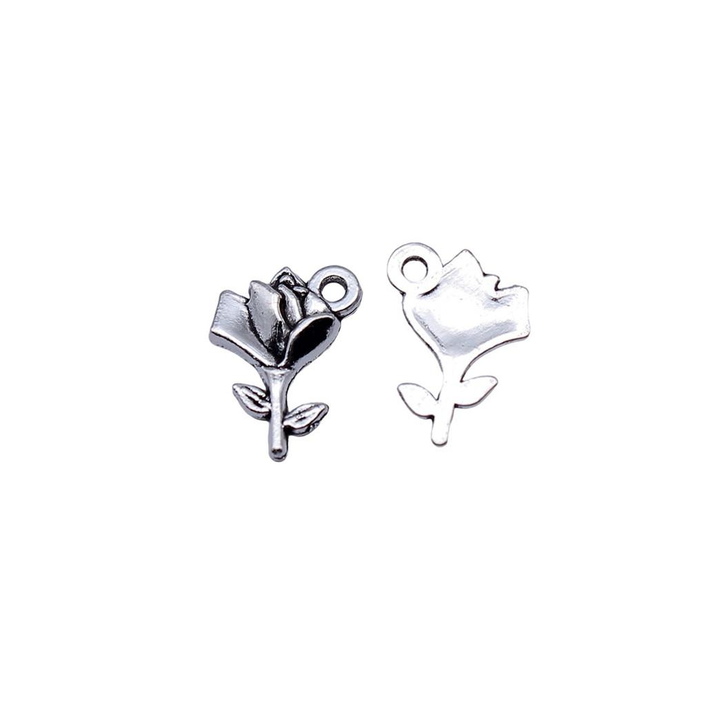 Roses Lotus Flower Charms Sunflowers Pendants For Floral Themed Jewelry Making