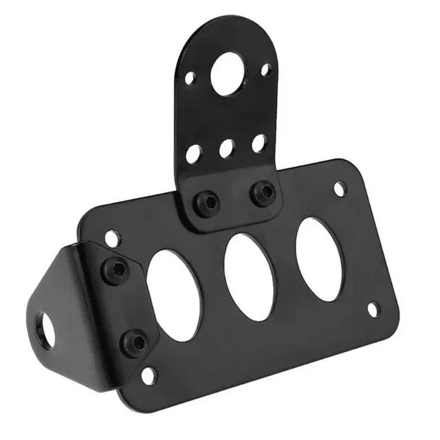 

Универсальный кронштейн для крепления на боку мотоцикла, ретро-металлический держатель, кронштейн для крепления на номерной знак для Harley Bobber Chopper чёрный