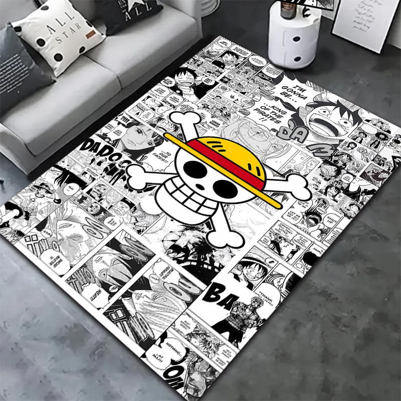 One Piece Straw Hat Pirates Carpet Rug For Living Room Bedroom Home Sofa Decoration,kids Play Nonslip Floor Mat
