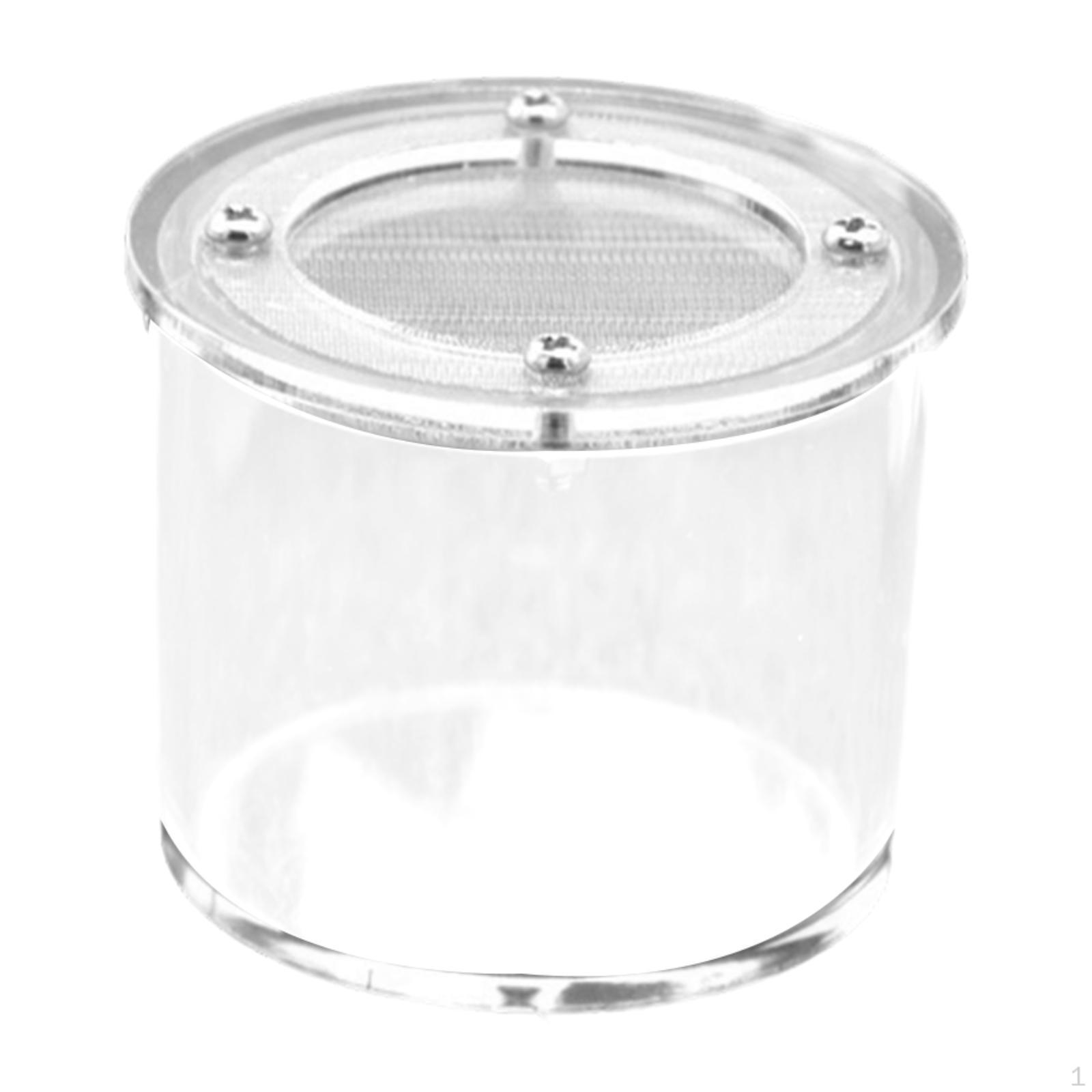 

Box Reptile Breeding Acrylic Practical Sturdy Terrarium Enclosure for Silkworm Scorpion Round