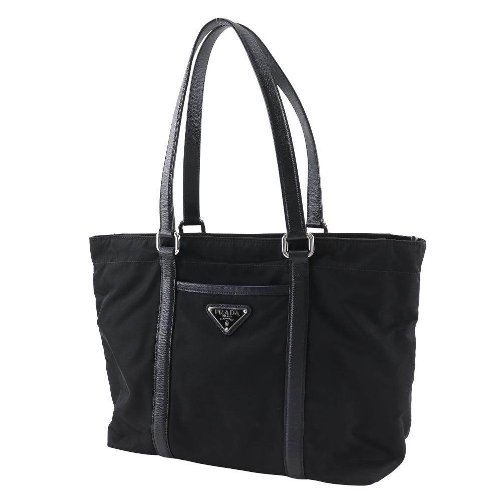 Prada Tote Bag BR2311 NERO Black Nylon/leather Women Used