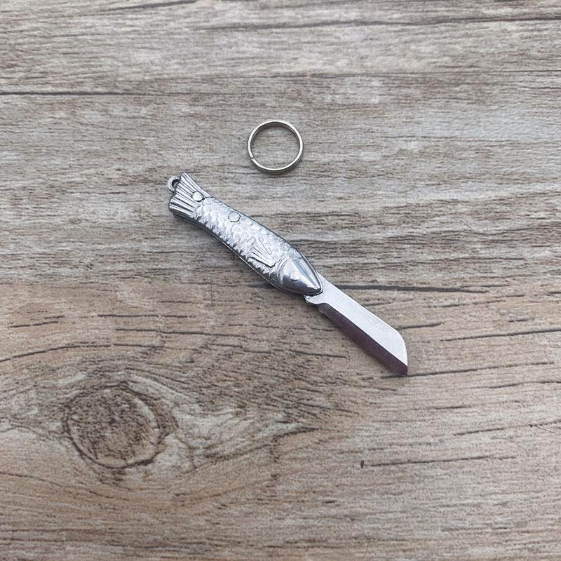 Brass Handle Steel Blade Outdoor EDC Portable Multi Cutter Knife Kitchen Gift Small Mini Pocket Folding Key Ring Knife Utility