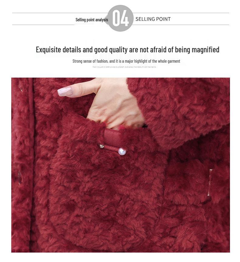 Mom's Petite Fur-Lined Cotton Jacket for Women - Autumn/Winter 2025