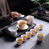 High-End Mutton Fat Jade Kung Fu Tea Set