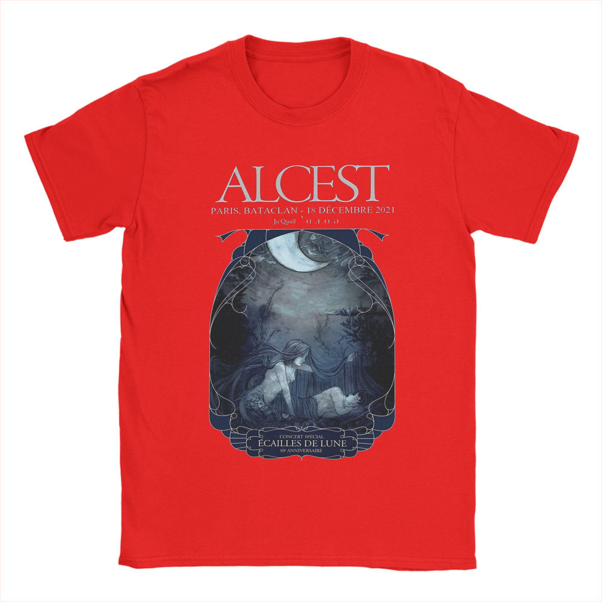 

Мужские футболки французской группы ALCEST из чистого хлопка, винтажные футболки с коротким рукавом и круглым вырезом, футболка больших размеров S