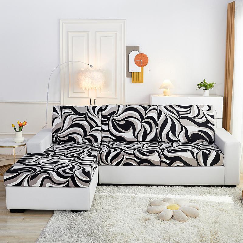 Stretch Sofa Seat Cushion Cover Furniture Protector Slipcover Sofa Covers for Living Room Soft Flexibility with Elastic Bottom