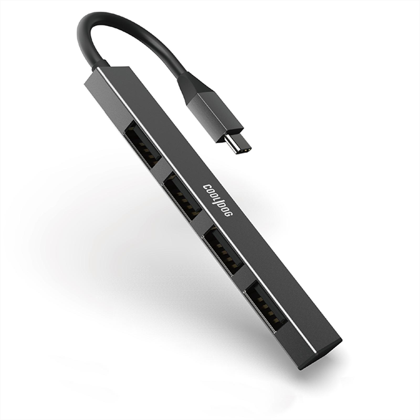 

USB C Hub 4 порта USB 2.0 USB Hub Высокоскоростной разветвитель типа C для ПК Ноутбуки Поддержка U Disk Мобильный жесткий диск Клавиатура Мышь