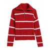 Soft Luxury Cashmere Polo Collar Sweater for Women - Thick, Loose Knit Pullover for Autumn and Winter