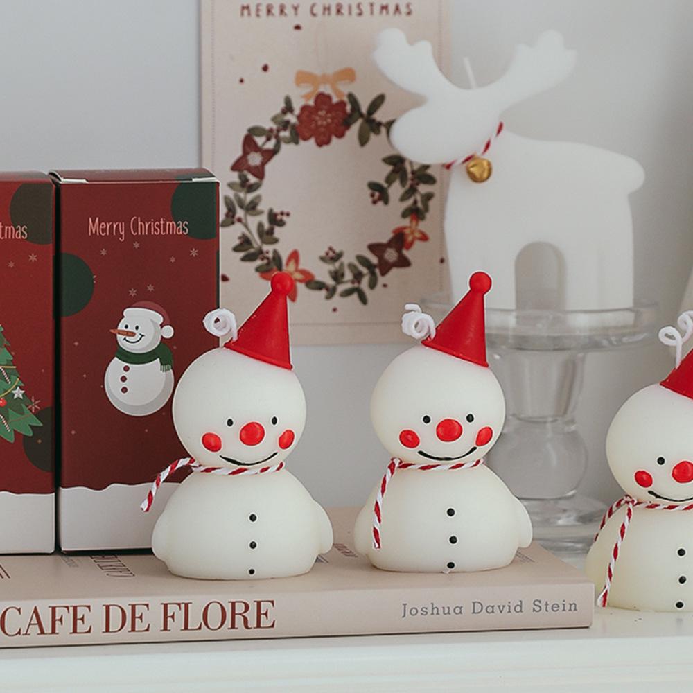 Snowman Christmas Scented Candle – Handmade Creative Aromatherapy Gift
