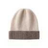 Women's Color Block Cashmere Knit Hat - Warm, Thick, Ear Protection for Outdoors