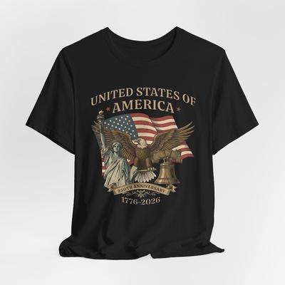 USA 250th Anniversary Shirt, Vintage American Birthday Tee, USA Independence Day