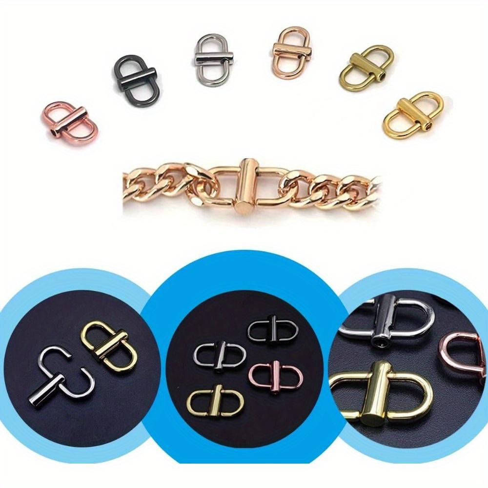 4pcs Adjustable Metal Slide Buckle for Chain Strap Shortening, Mini S-Shape Bag Strap Buckle, Accessory for Handbag Chain Length Adjustment