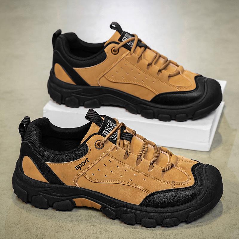 

Fashion Men s Hiking Camping Shoe Waterproof Leather Upper Non Slip Hiking Boots Outdoor Durable Non Slip Sole Sports Shoes Large Size 39 хаки