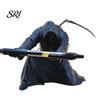 Kneeling Grim Reaper Decor Pen Holder Gothic Black Cloak Skeleton Pencil 3D Unique Gift Printed Cool Stand for Students Adults Office Desk Accessory
