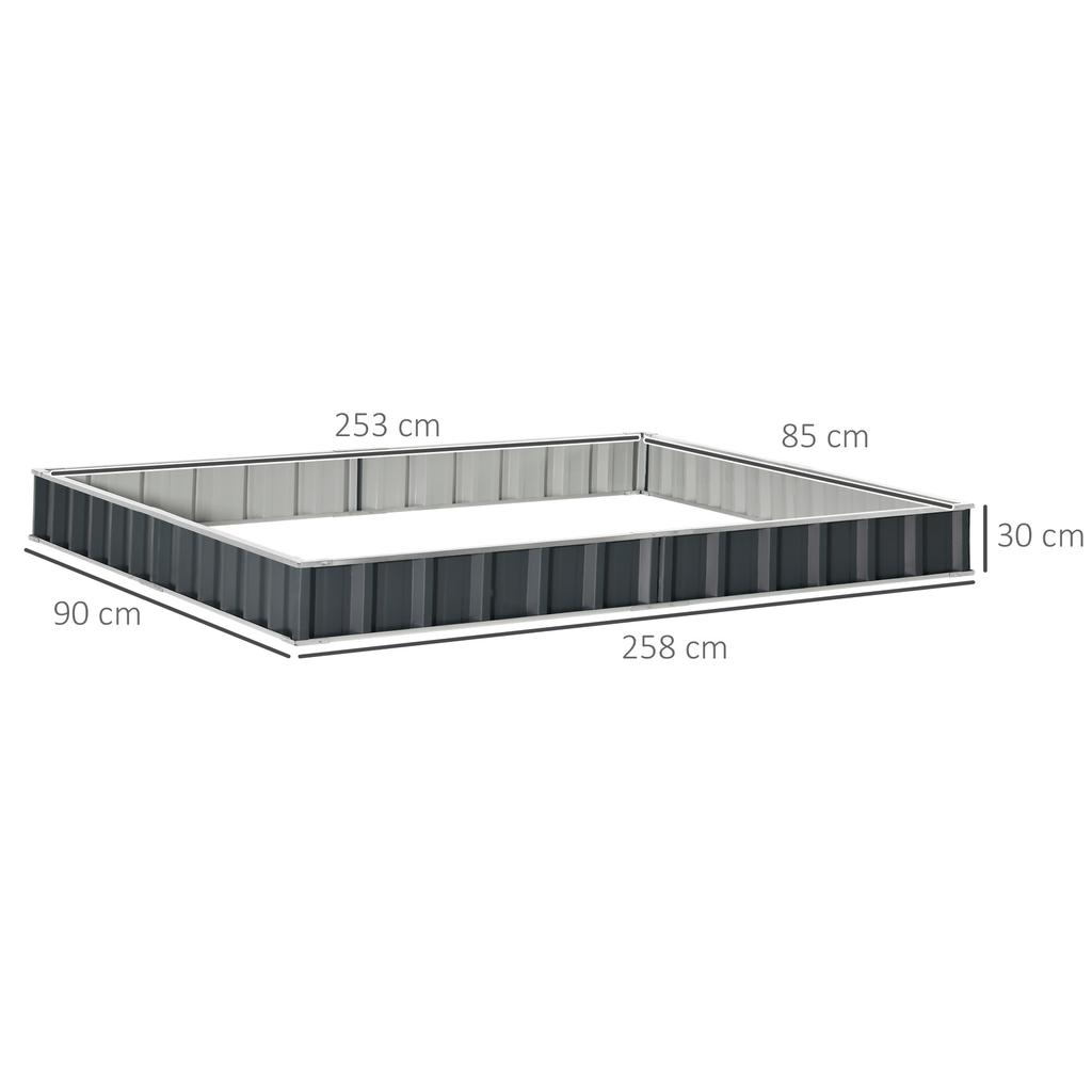 645L Metal Raised Garden Bed, DIY Large Steel Planter Box, No Bottom w/ A Pairs of Glove for Backyard, Patio to Grow Vegetables, Herbs, and Flowers