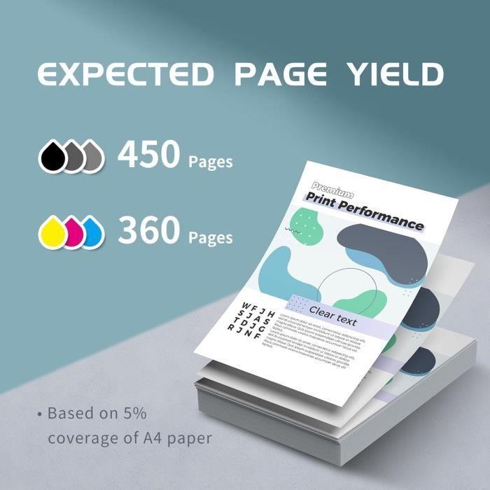 Cartouches d'encre - ZIPRINT - 304 XL - Noir et Couleur - Compatible HP Envy et DeskJet - Pack de 2