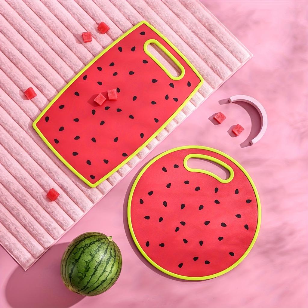 1pc, Chopping Board, Double Sided Cutting Board, Butcher Block, Watermelon Cutting Board, Board For Meat, Cheese, Bread, Vegetables And Fruits