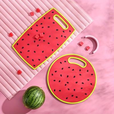 1pc, Chopping Board, Double Sided Cutting Board, Butcher Block, Watermelon Cutting Board, Board For Meat, Cheese, Bread, Vegetables And Fruits