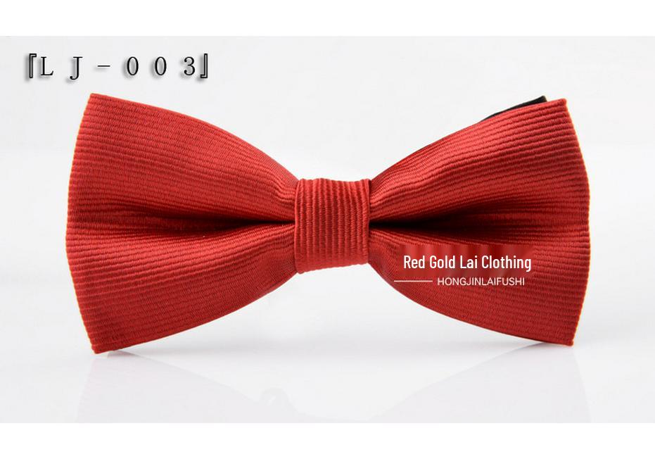 Korean Style Double Layer Polyester Bow Tie for Men & Women – Ideal for Weddings & Formal Events