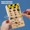LED Light Switch Busy Board Toddler Light-up Switch Control Wooden Board Fine Motor Skills Kids Educational Learning Activity Game Board Toy