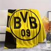 Borussia Dortmund, wzór Koc flanelowy, Wysoka jakość, Wygodny na każdą porę roku, Wystrój domu, Ciepło i komfort, Idealny na prezenty.