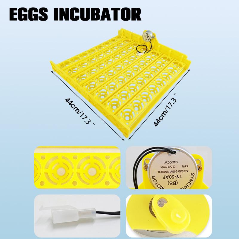 56 Eggs Incubator Turn Tray Chickens Ducks Poultry Fully Automatically Brooder Turntable Turn Eggs Incubation Equipment New