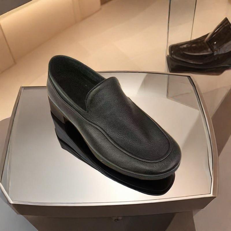 Men's Soft Leather Business Loafers - Slip-On Casual Formal Shoes