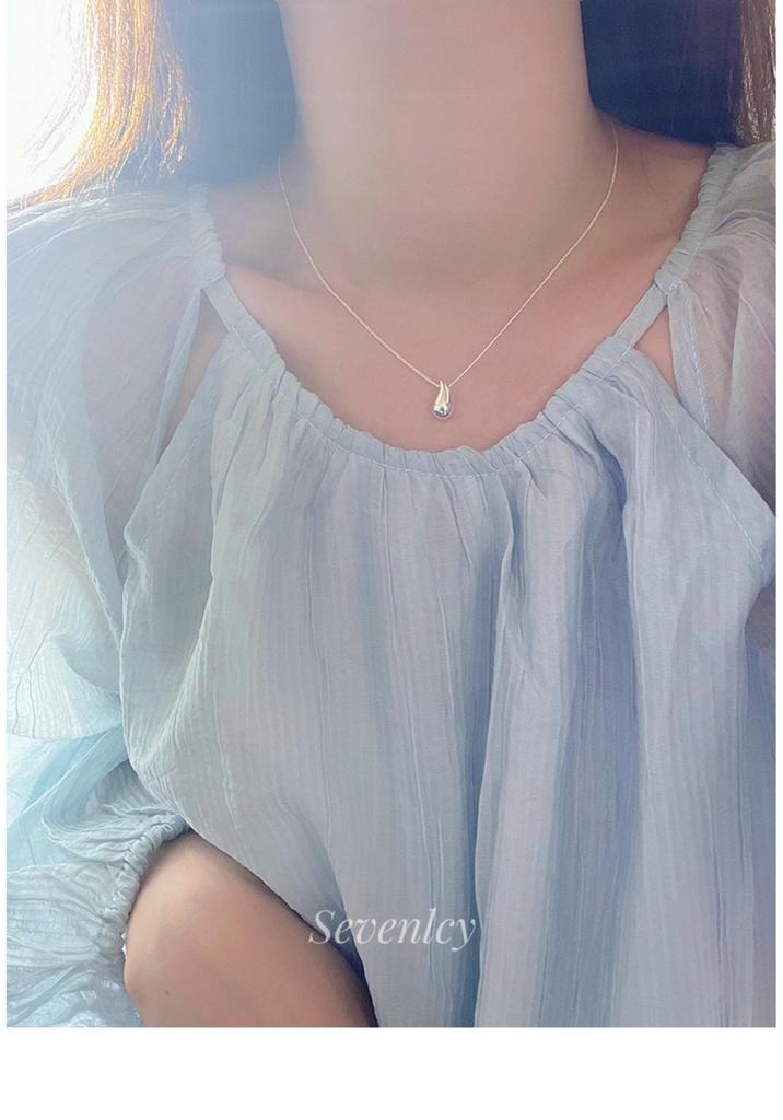Women's Trendy Water Drop Pendant Necklace - Versatile, Fashionable, and Creative Clavicle Chain