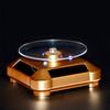Solar Powered Jewelry Display Stand with LED Lights and Auto Rotation 10x10x4.2cm ABS Acrylic for Necklace Rings