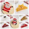 PVC Santa Claus Shark Clip Deer Snowman Hair Clip Cute Christmas Elk Hair Claw  Wash Face