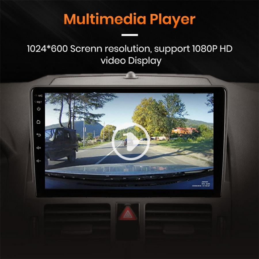 Portable Carplay Screen For Mercedes Benz C Class W204 S204 2007 2010